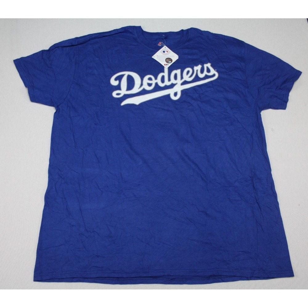 Los Angeles Dodgers Men Blue Shirt Turner 10 Majestic Size 3XL